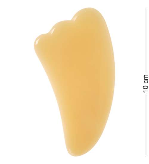 Скребок гуаша для лица Желтый агат ЯЛ-17-06/3 113-90002888 скребок freguasha гуаша для тела белый агат гребешок