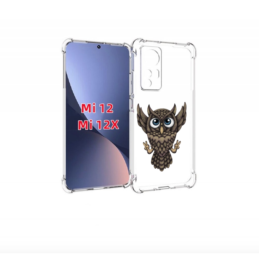 

Чехол бампер MyPads Сова для Xiaomi 12/Xiaomi 12X противоударный, Прозрачный, Tocco