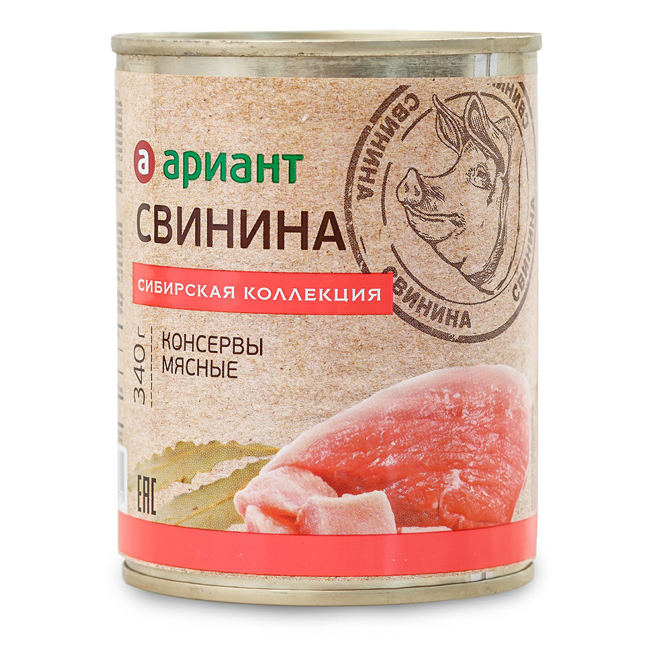 

Свинина тушеная Сибирская Коллекция в собственном соку 340 г