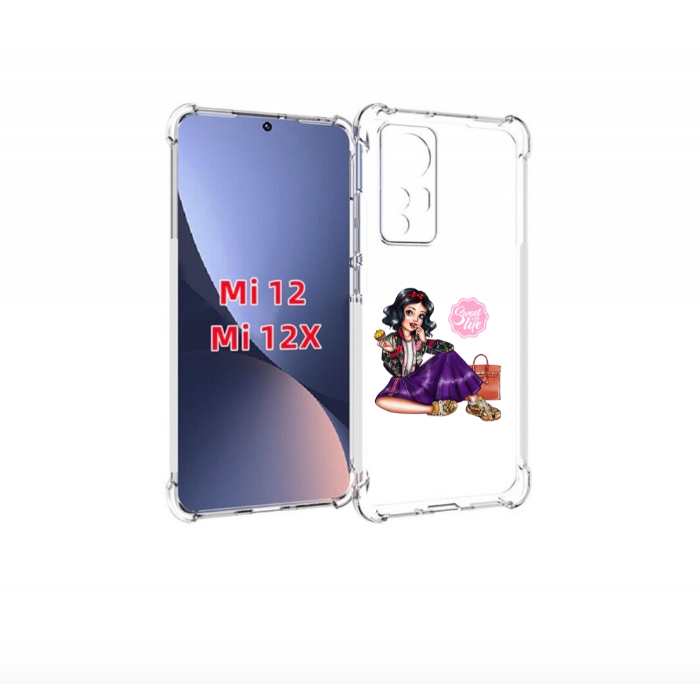 

Чехол-бампер MyPads Сладкая-жизнь женский для Xiaomi 12/Xiaomi 1, Прозрачный, Tocco