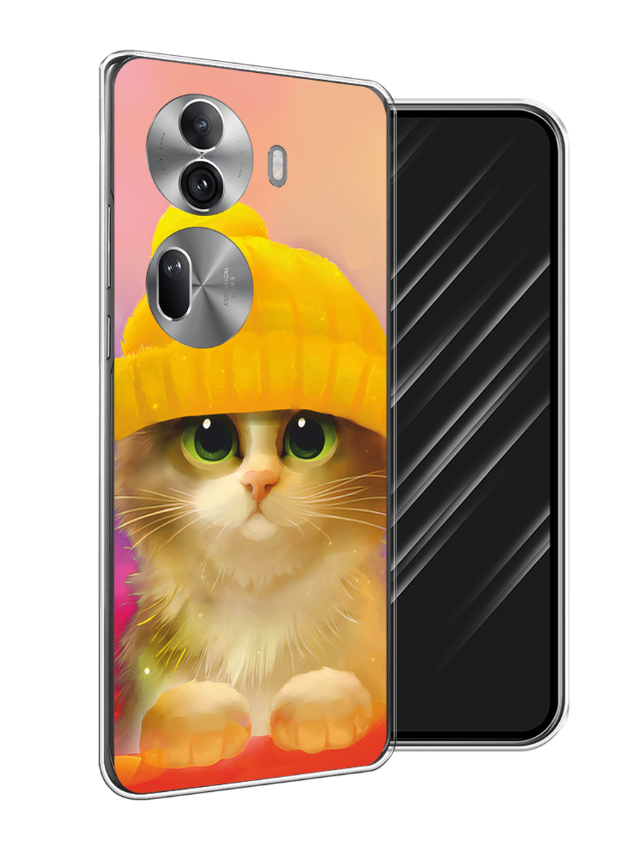 

Чехол Awog на Oppo Reno 11 Pro (Global) "Котенок в желтой шапке", Желтый, 2515950-1