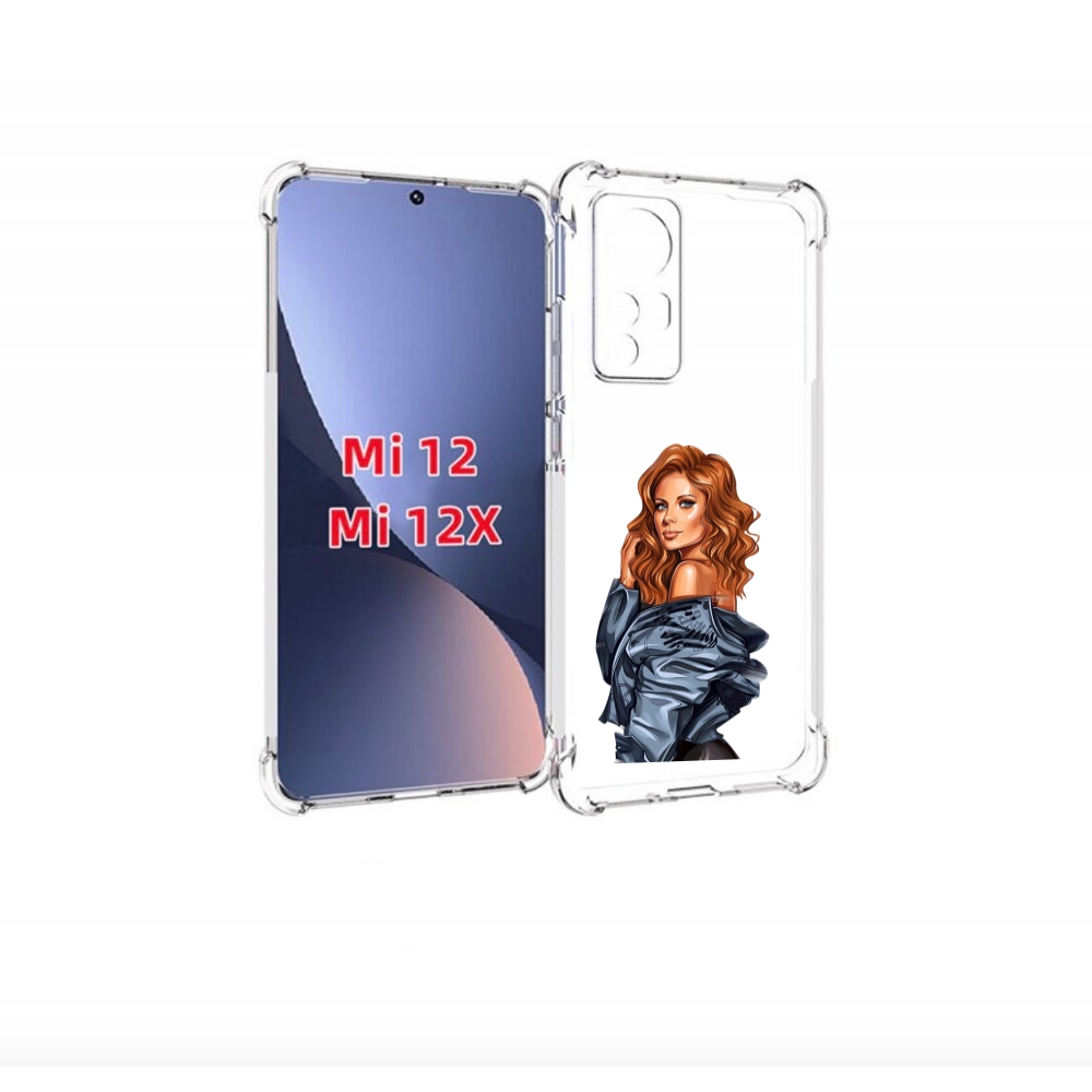 

Чехол бампер MyPads Рыжая-девушка женский для Xiaomi 12., Прозрачный, Tocco
