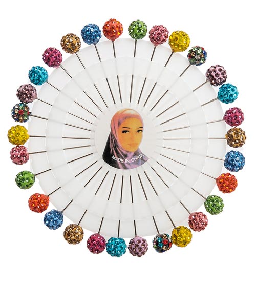 

Набор булавок для платка 30шт KN-15 113-351890, Разноцветный