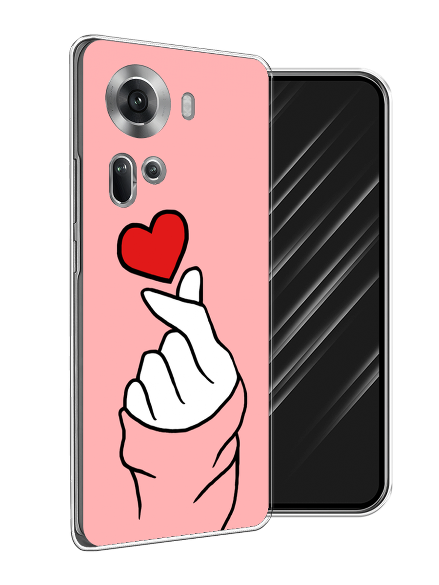 

Чехол Awog на Oppo Reno 11 (Global) "Милое сердечко", Белый;красный;черный, 2515850-1