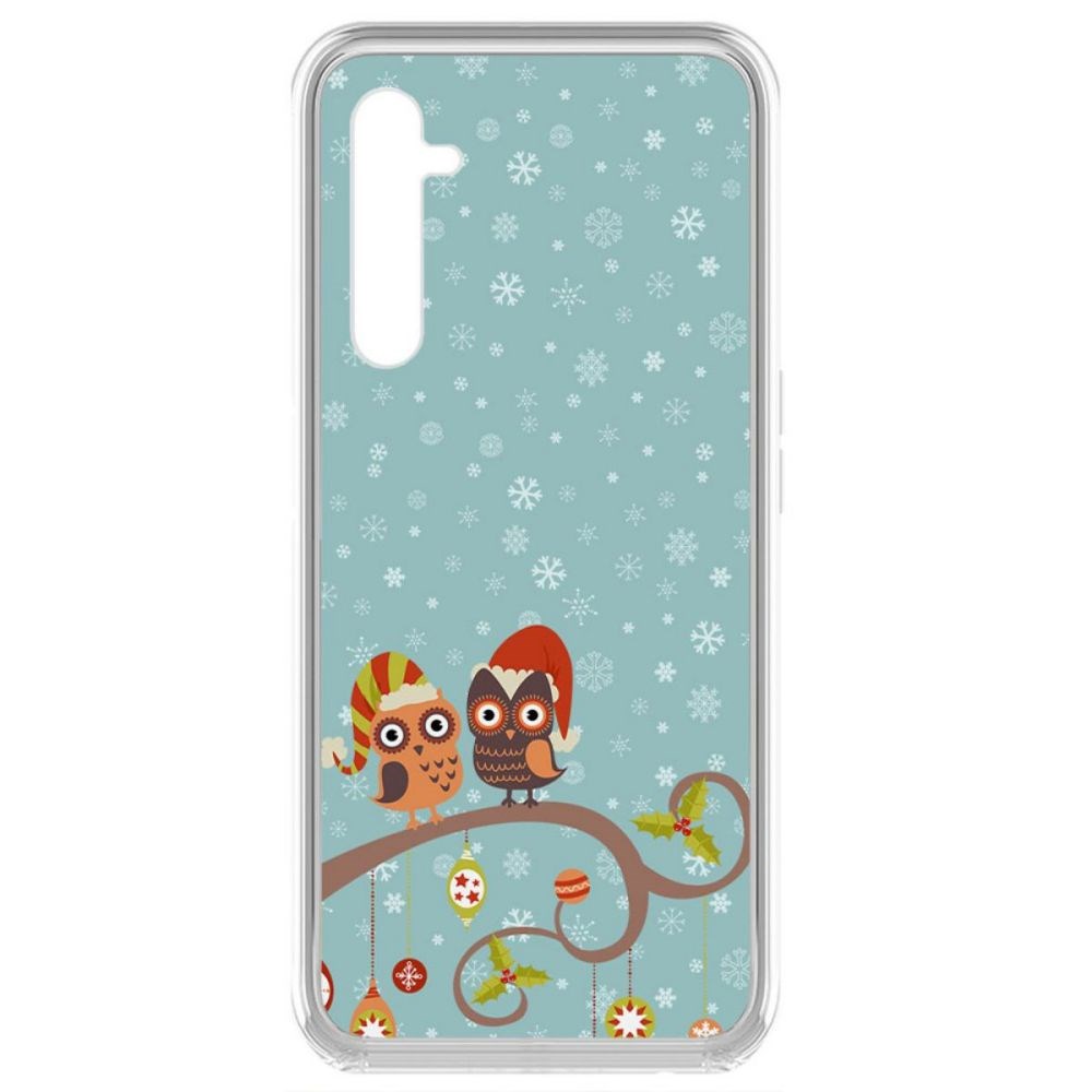 

Чехол-накладка Krutoff Clear Case Совушки для Realme 6 Pro