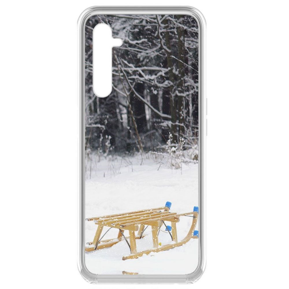 

Чехол-накладка Krutoff Clear Case Санки для Realme 6 Pro
