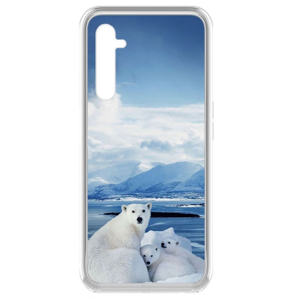 

Чехол-накладка Krutoff Clear Case Полярные медведи для Realme 6 Pro