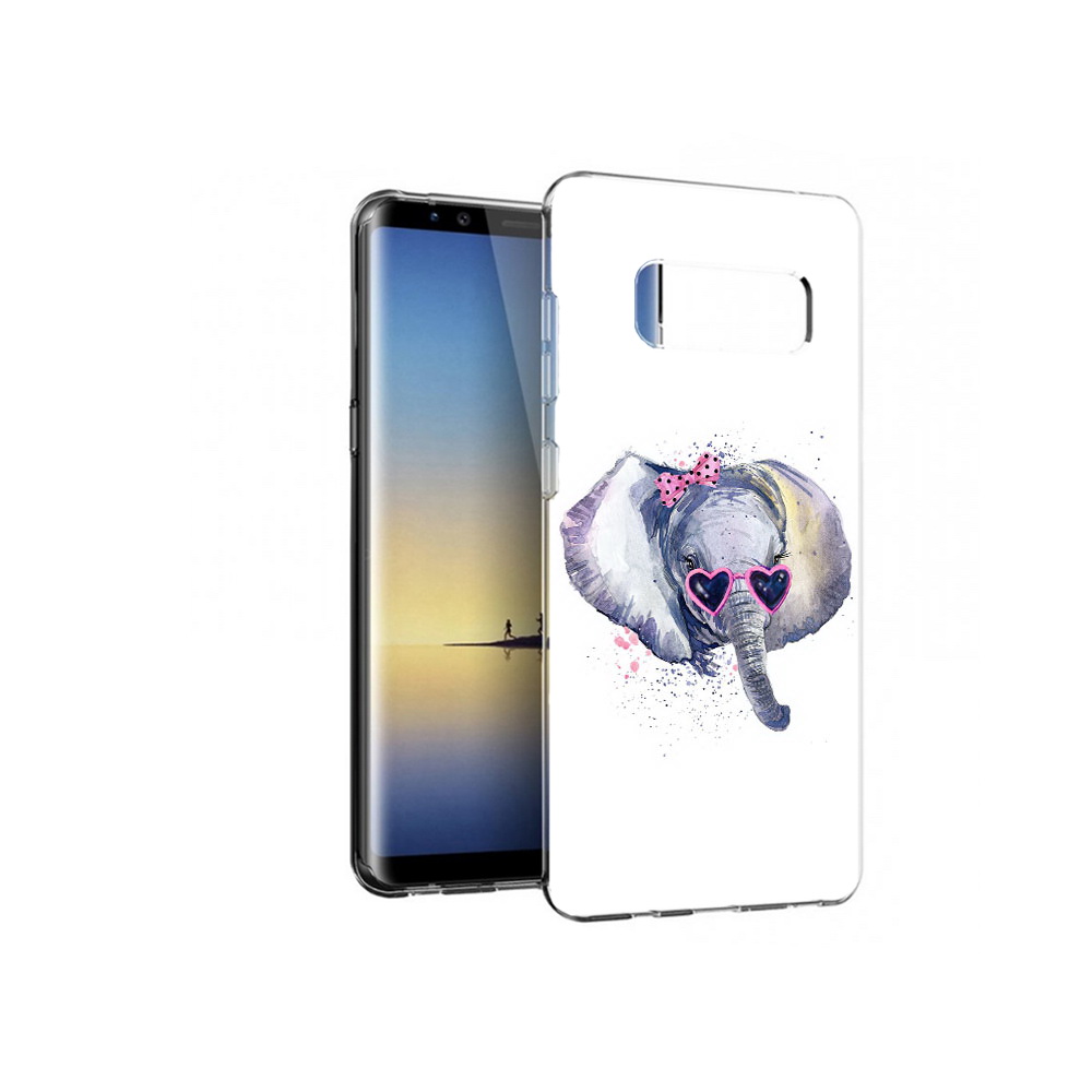 

Чехол MyPads Tocco для Samsung Galaxy Note 8 слоник в очках, Прозрачный, Tocco