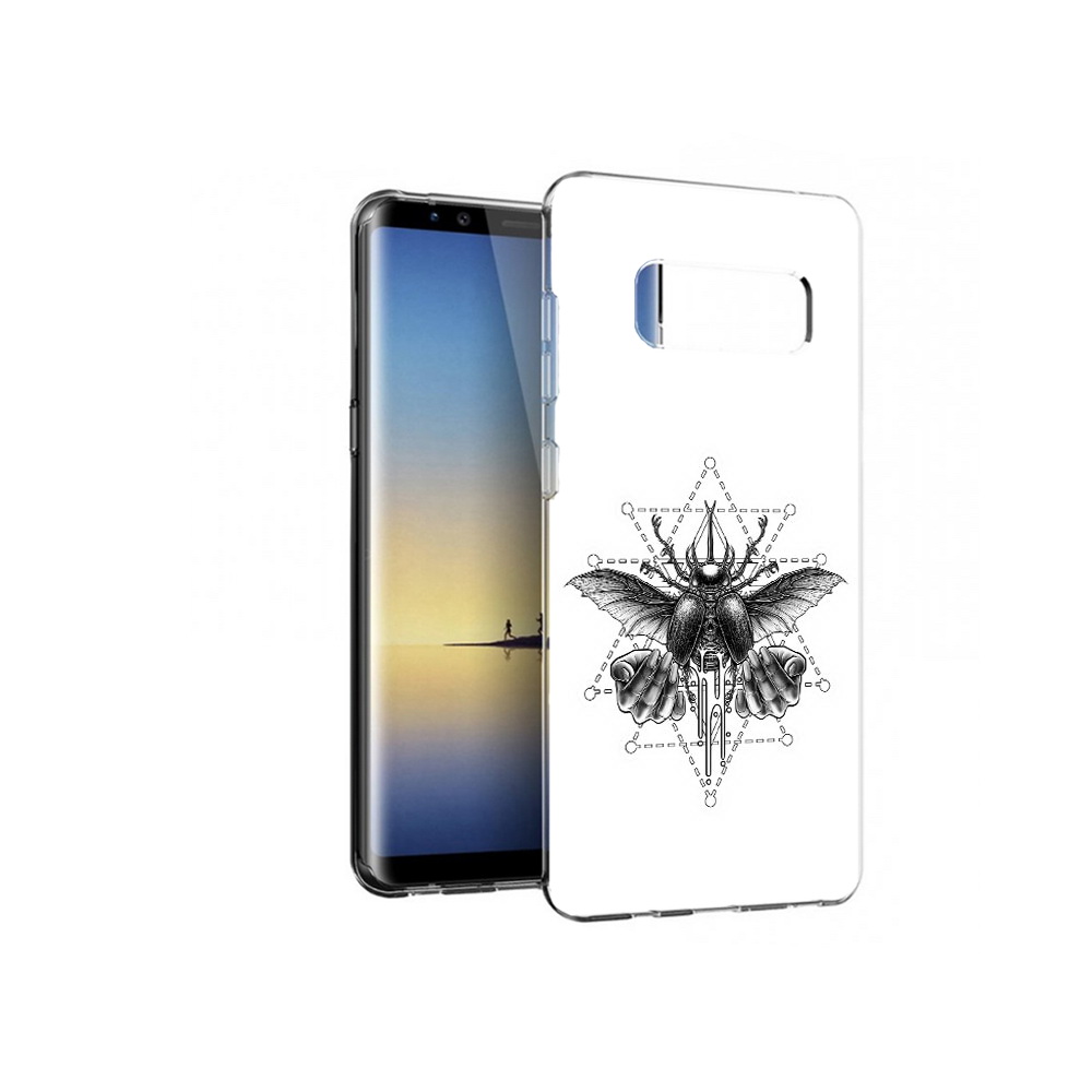 

Чехол MyPads Tocco для Samsung Galaxy Note 8 скарабей, Прозрачный, Tocco