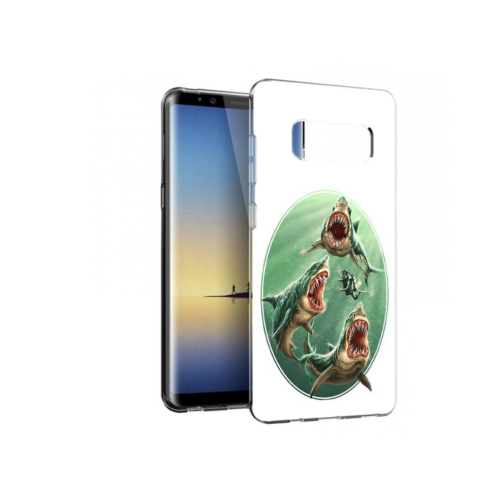 

Чехол MyPads Tocco для Samsung Galaxy Note 8 синяя бездна, Прозрачный, Tocco