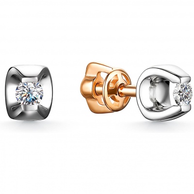 

Серьги с 2 бриллиантами из красного золота Алкор 24482-100, 24482-100