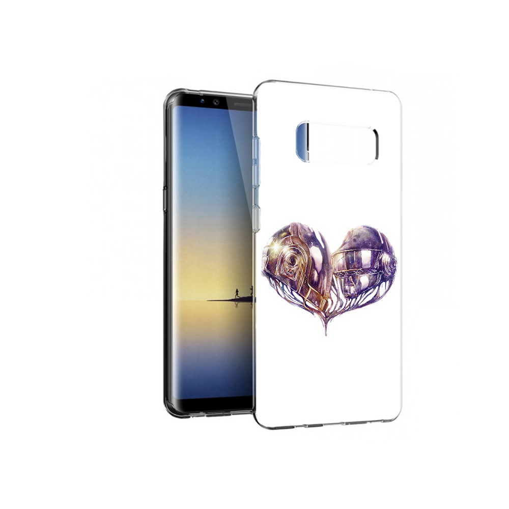 

Чехол MyPads Tocco для Samsung Galaxy Note 8 сердце абстракция, Прозрачный, Tocco