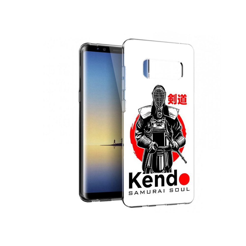 

Чехол MyPads Tocco для Samsung Galaxy Note 8 рисованый самурай, Прозрачный, Tocco