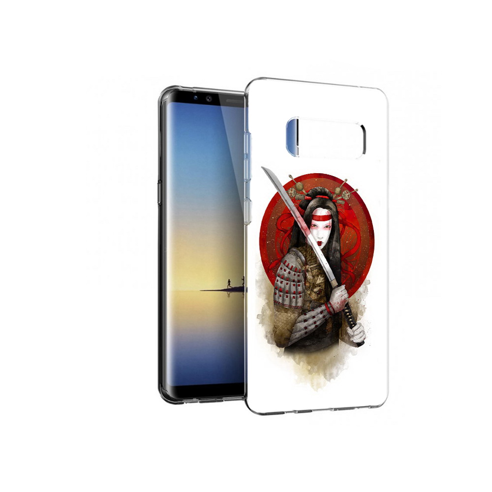 

Чехол MyPads Tocco для Samsung Galaxy Note 8 рисованная девушка с катаной, Прозрачный, Tocco