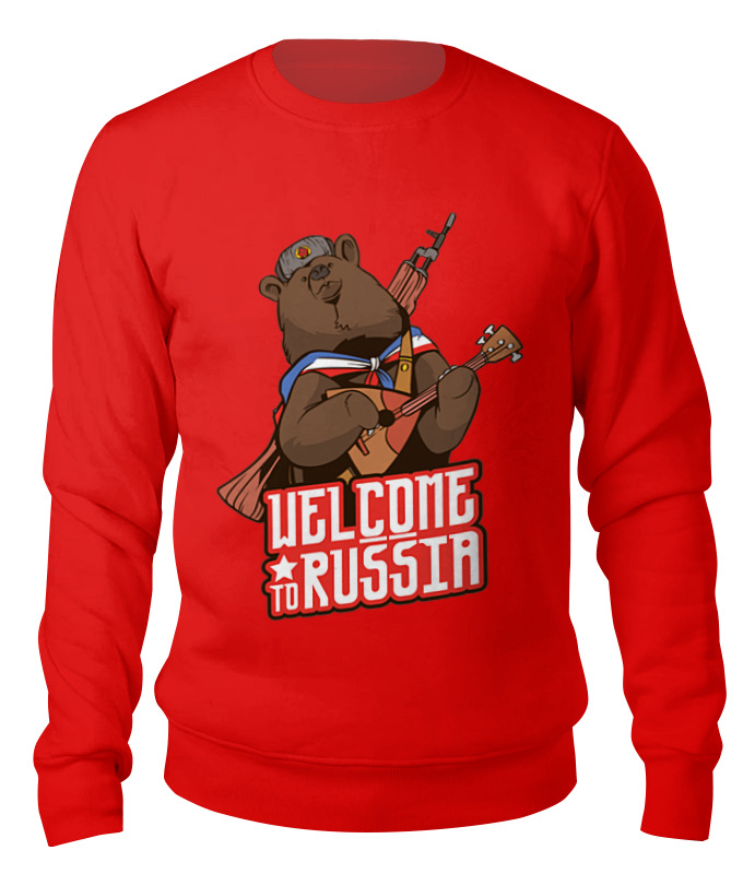 

Свитшот унисекс Printio Welcome to russia красный XS, Welcome to russia