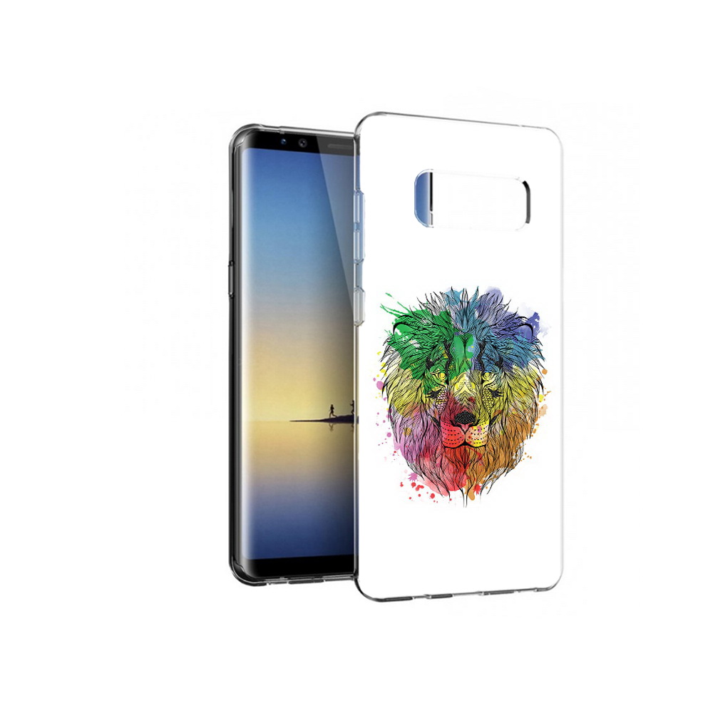 

Чехол MyPads Tocco для Samsung Galaxy Note 8 разноцветный гордый лев, Прозрачный, Tocco