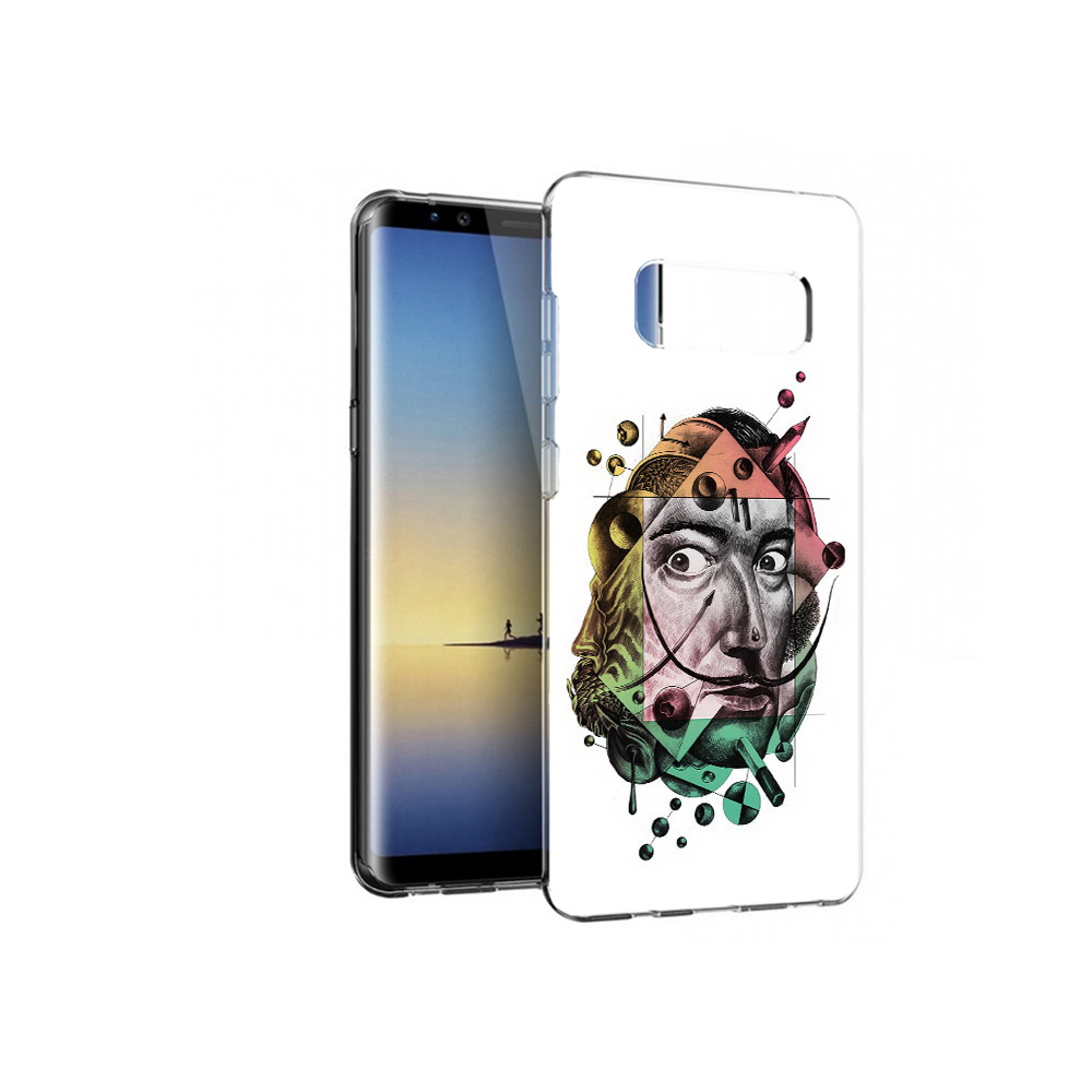 

Чехол MyPads Tocco для Samsung Galaxy Note 8 разноцветное лицо абстракция, Прозрачный, Tocco