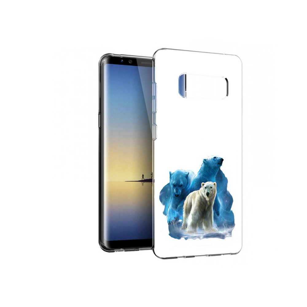 

Чехол MyPads Tocco для Samsung Galaxy Note 8 полярный медведь, Прозрачный, Tocco