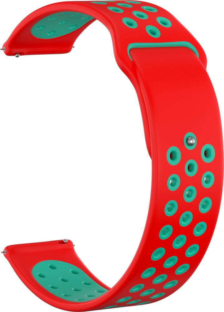 

Ремешок силиконовый GSMIN Sport Edition 22 для Huawei Watch GT 2e (Красно-бирюзовый), Красный