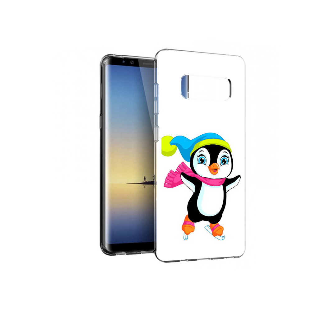 

Чехол MyPads Tocco для Samsung Galaxy Note 8 пингвин на коньках, Прозрачный, Tocco