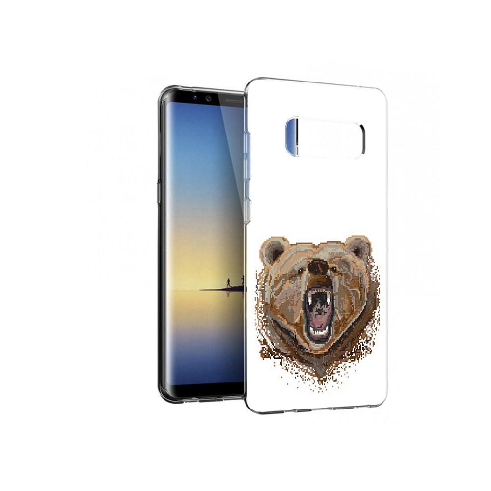 

Чехол MyPads Tocco для Samsung Galaxy Note 8 пиксельный медведь, Прозрачный, Tocco