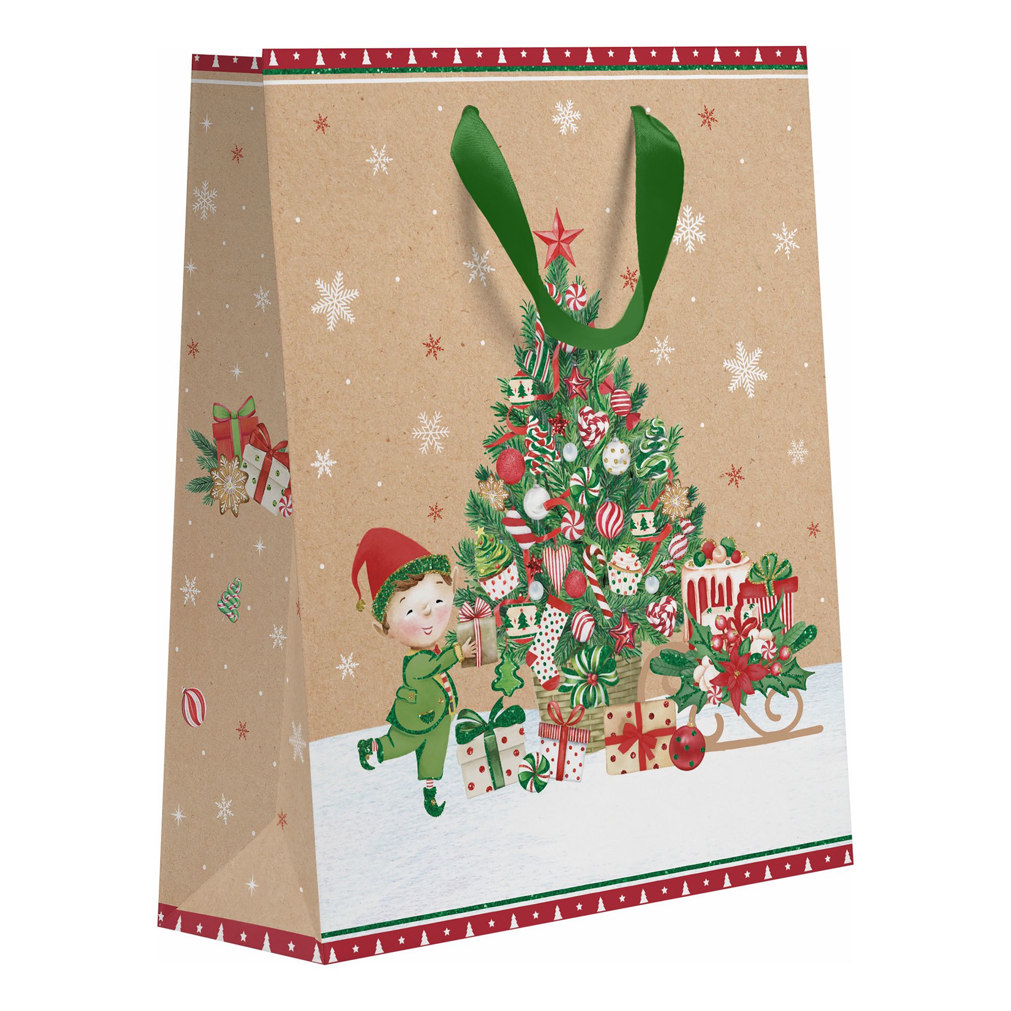 

Пакет подарочный 32 x 26,5 x 12,5 см Snow, Разноцветный