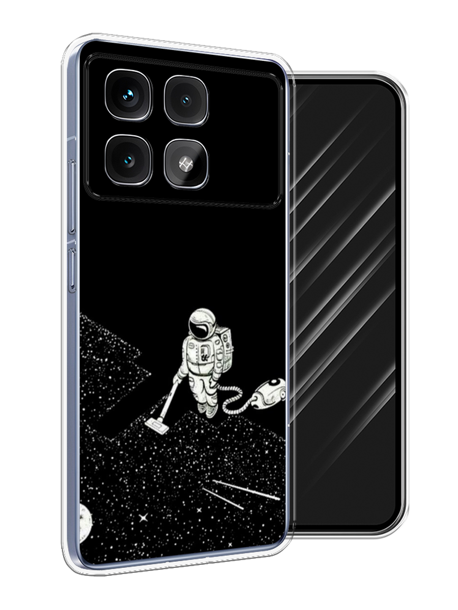 

Чехол Awog на Xiaomi Redmi K70 Ultra "Космонавт с пылесосом", Белый, 323050-1