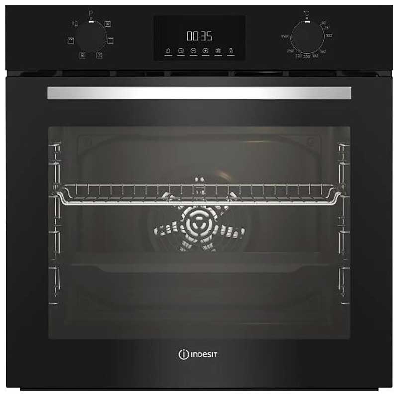 

Встраиваемый электрический духовой шкаф Indesit IFE 3644 BL серебристый, черный, IFE 3644 BL