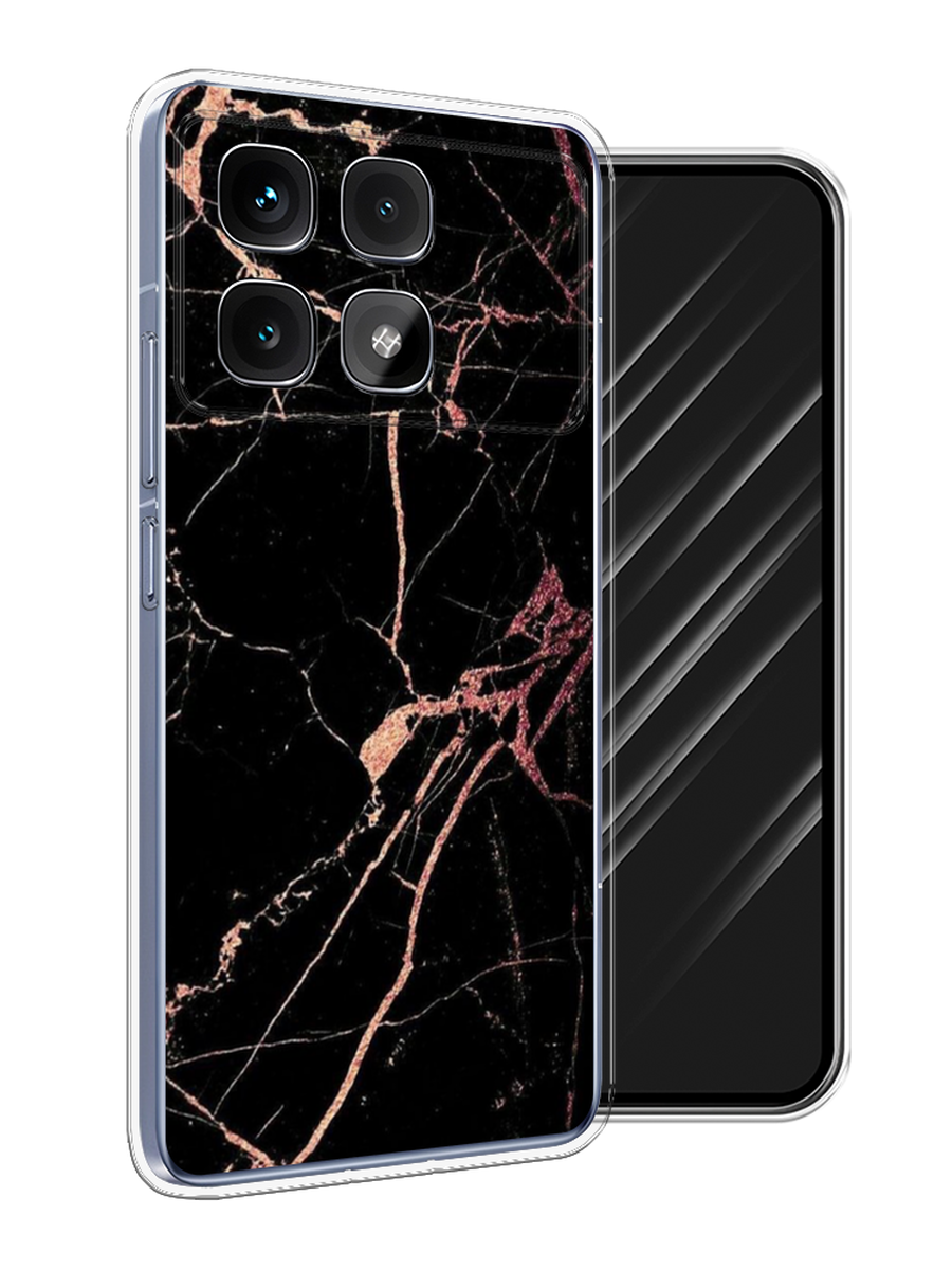 

Чехол Awog на Xiaomi Redmi K70 Ultra "Мрамор розовое золото", Черный;розовый, 323050-1