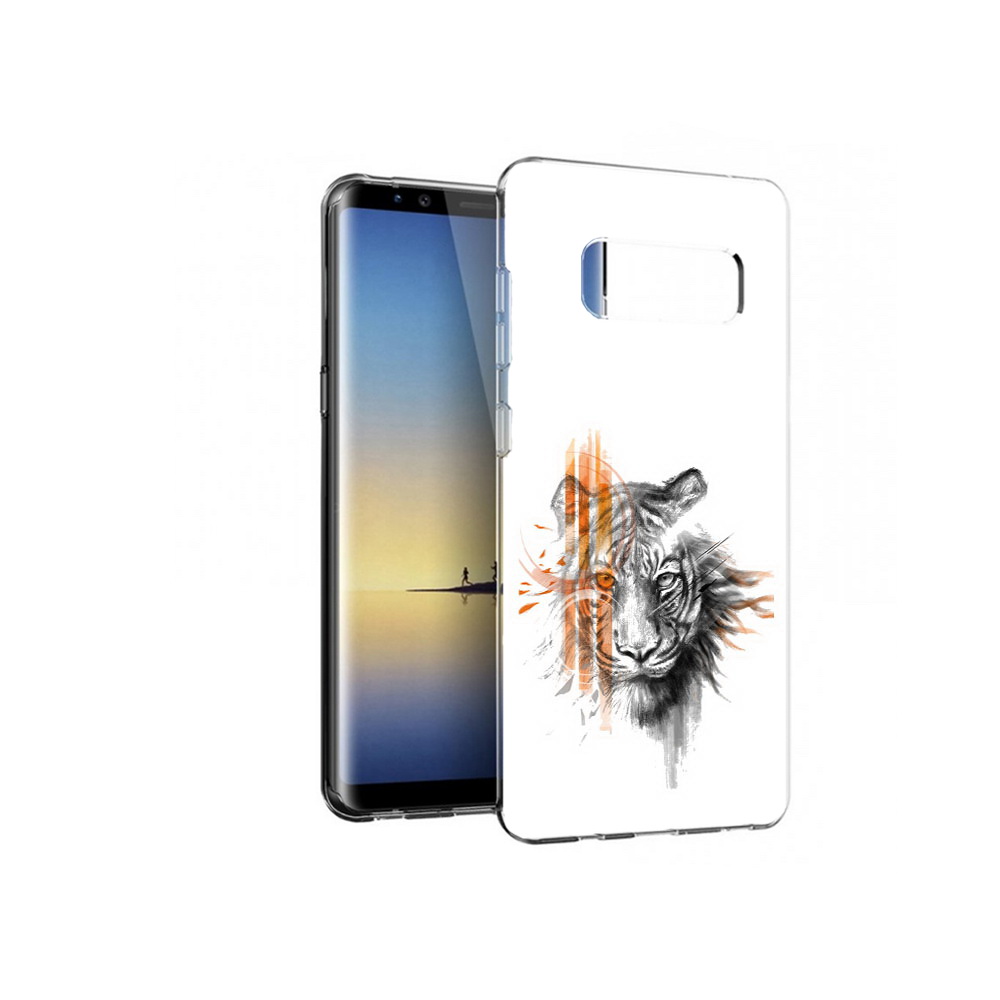 

Чехол MyPads Tocco для Samsung Galaxy Note 8 огненный тигр, Прозрачный, Tocco