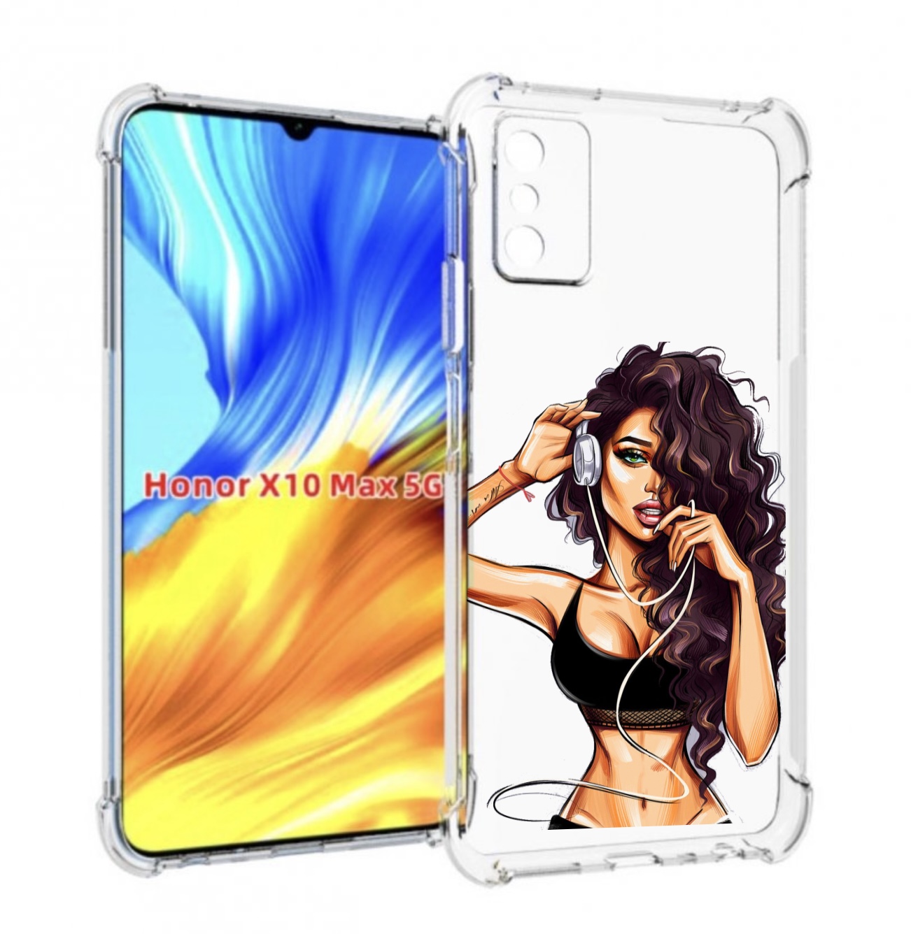 

Чехол MyPads Спортивная-девушка женский для Honor X10 Max, Прозрачный, Tocco