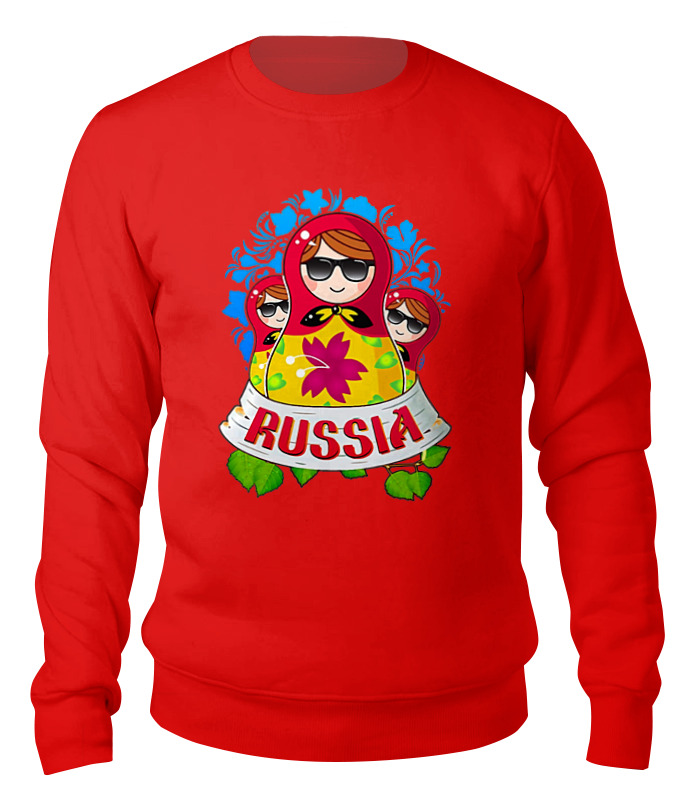 

Свитшот унисекс Printio Матрешка красный XS, Матрешка