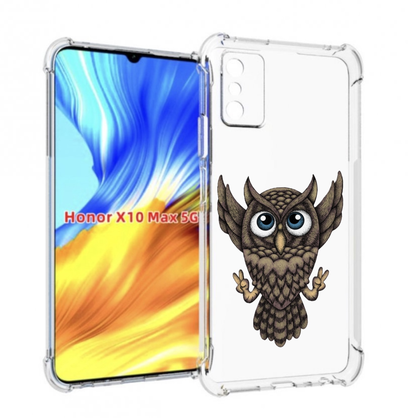

Чехол MyPads Сова для Honor X10 Max, Прозрачный, Tocco