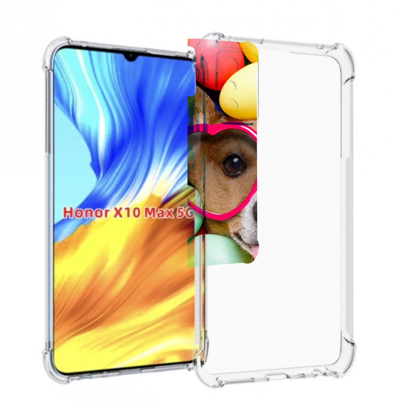 

Чехол MyPads Собака-в-яйцах для Honor X10 Max, Прозрачный, Tocco