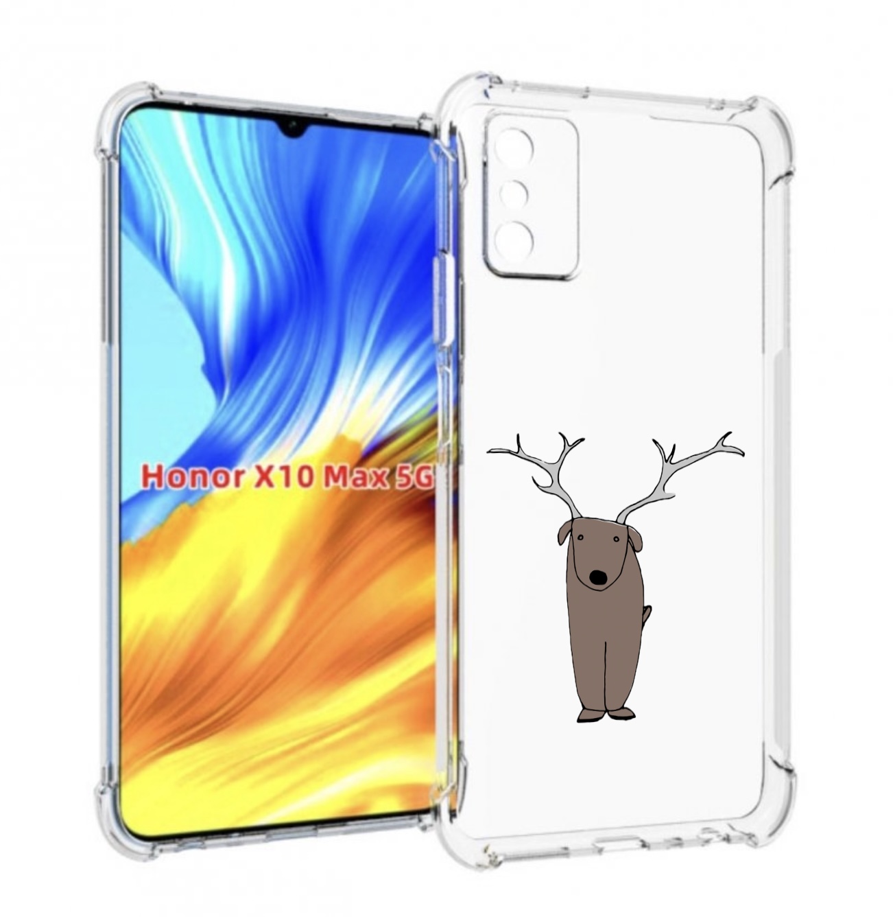 

Чехол MyPads Собака олень для Honor X10 Max, Прозрачный, Tocco