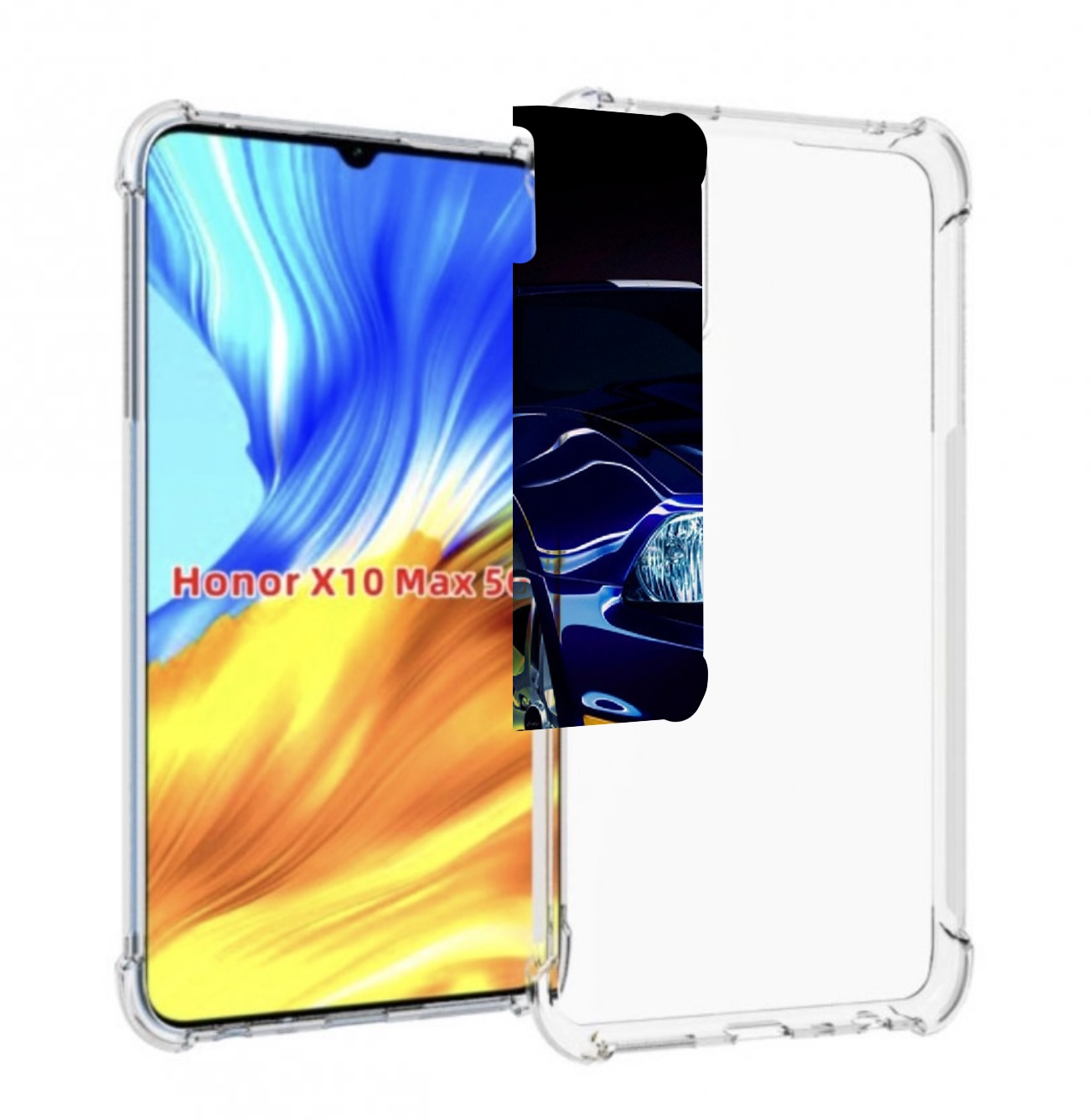 

Чехол MyPads Синяя-машина для Honor X10 Max, Прозрачный, Tocco