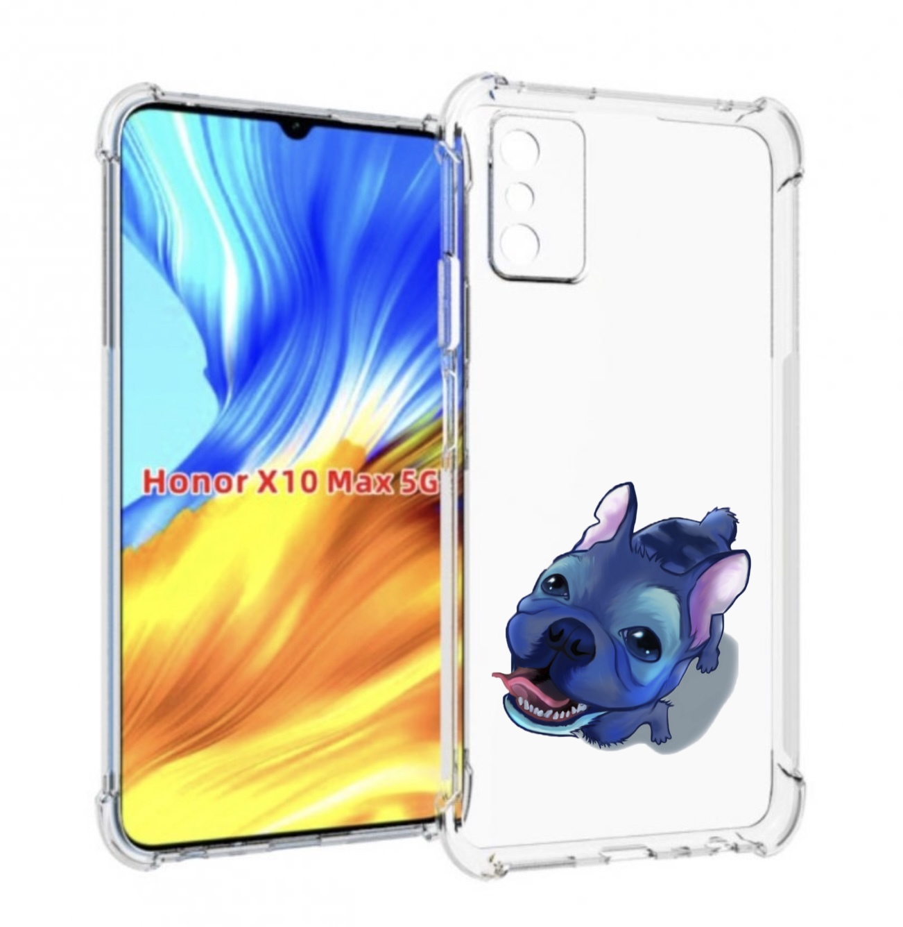 

Чехол MyPads Синий Пес для Honor X10 Max, Прозрачный, Tocco