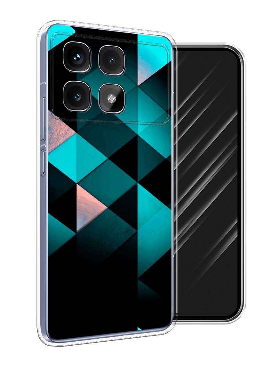 

Чехол Awog на Xiaomi Redmi K70 Ultra "Геометрия 16", Бирюзовый;черный, 323050-1