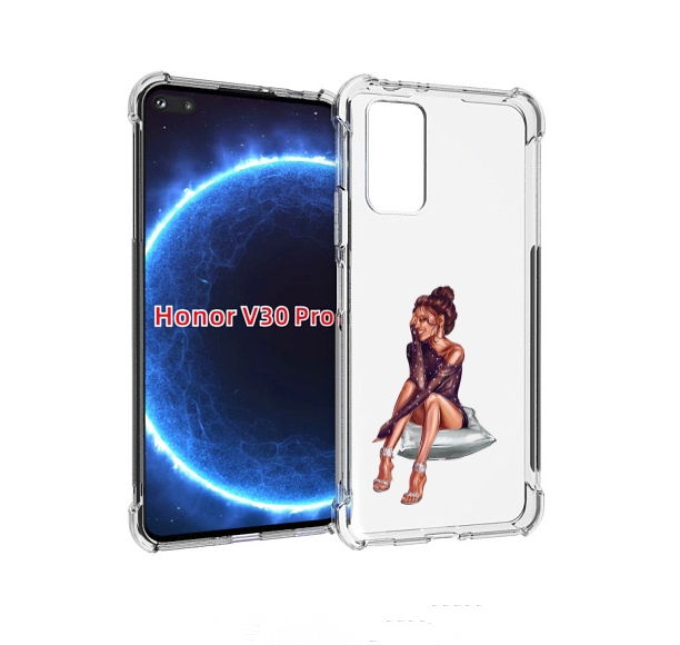 

Чехол бампер MyPads Девушка-на-подушке женский для Honor, Прозрачный, Tocco