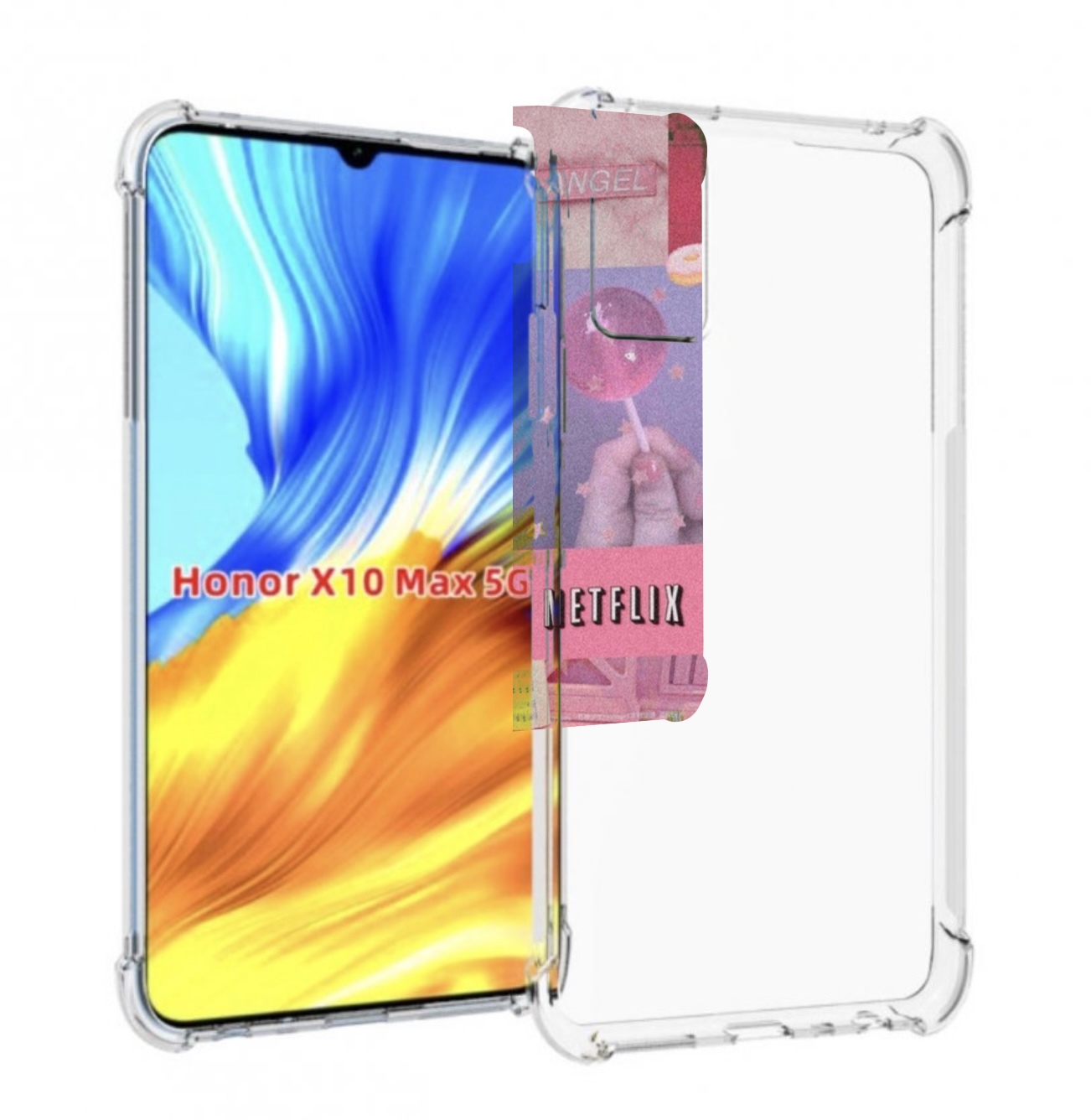 

Чехол MyPads Розовый-вайб для Honor X10 Max, Прозрачный, Tocco