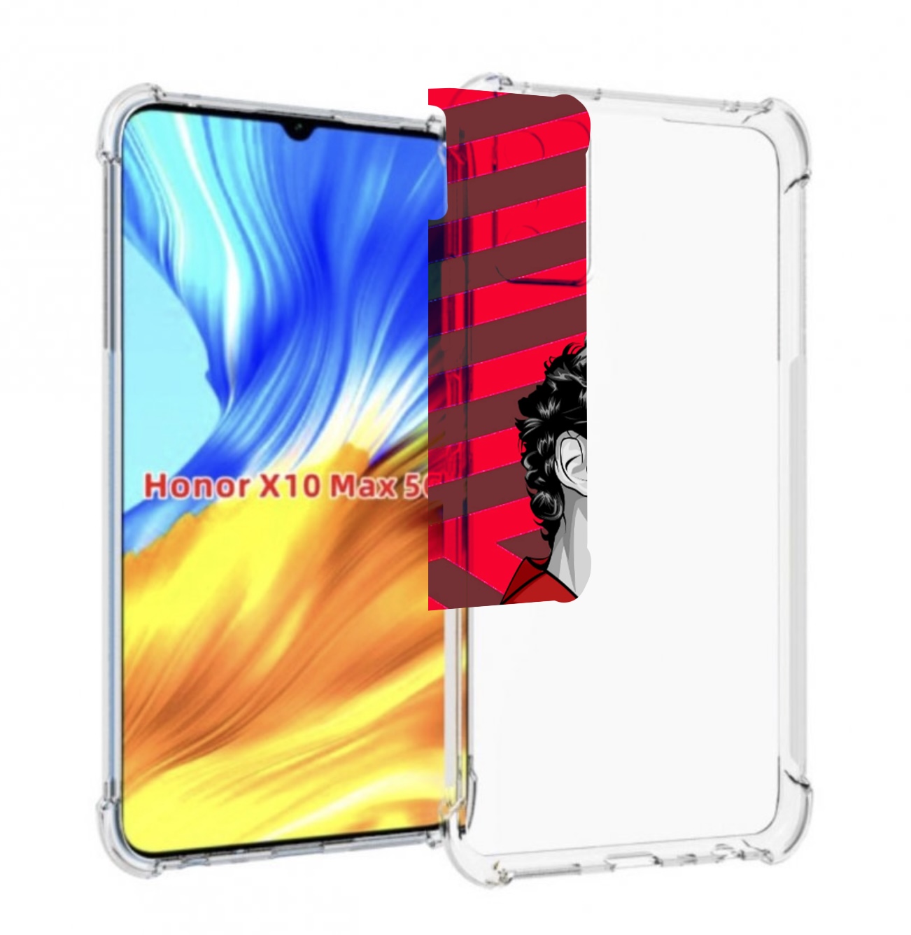 

Чехол MyPads Рио-бумажный-дом для Honor X10 Max, Прозрачный, Tocco