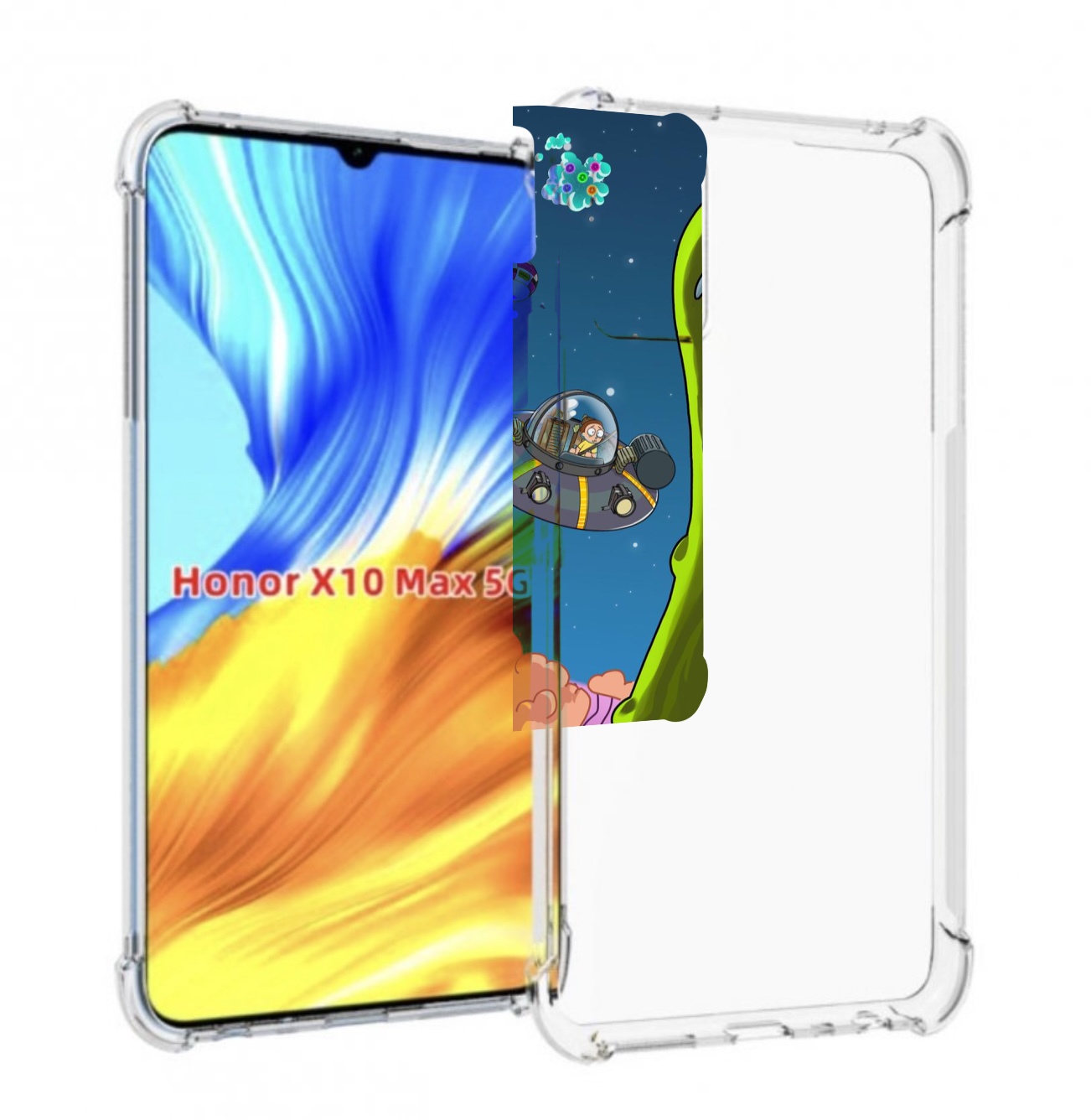 

Чехол MyPads Рик огурец для Honor X10 Max, Прозрачный, Tocco