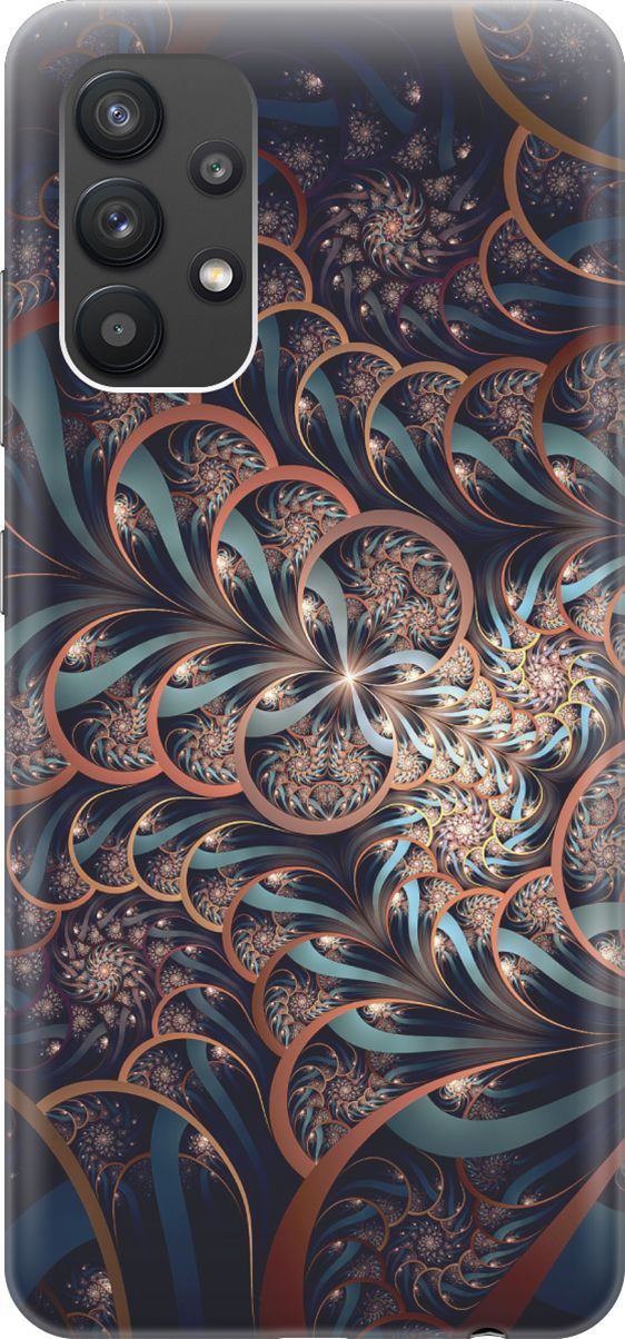 

Силиконовый чехол на Samsung Galaxy A32 с принтом "Огуречные узоры", Голубой;коричневый, 6246