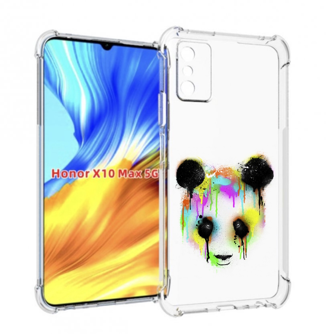 

Чехол MyPads Радужная панда для Honor X10 Max, Прозрачный, Tocco