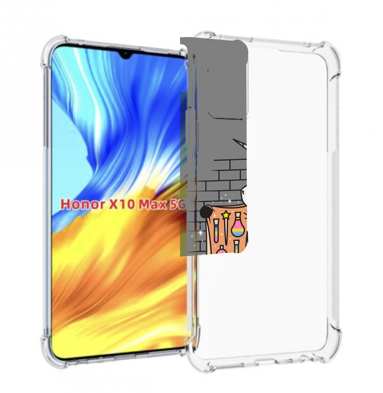

Чехол MyPads Продавец-единорог для Honor X10 Max, Прозрачный, Tocco