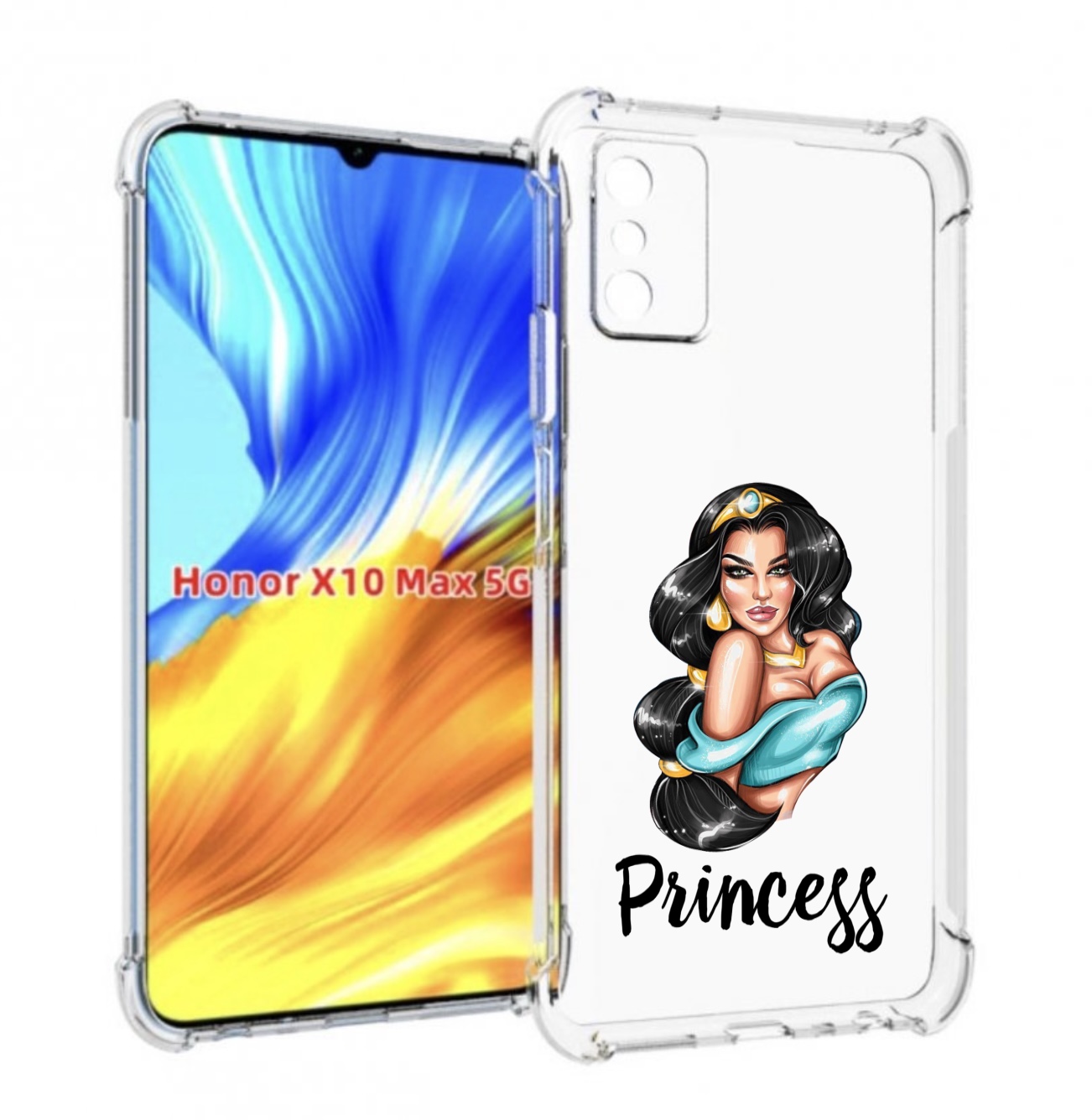 

Чехол MyPads Принцесса-Жасмин женский для Honor X10 Max, Прозрачный, Tocco