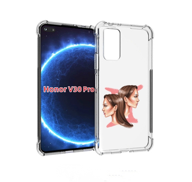 

Чехол бампер MyPads Девушка-Близнецы женский для Honor V3, Прозрачный, Tocco
