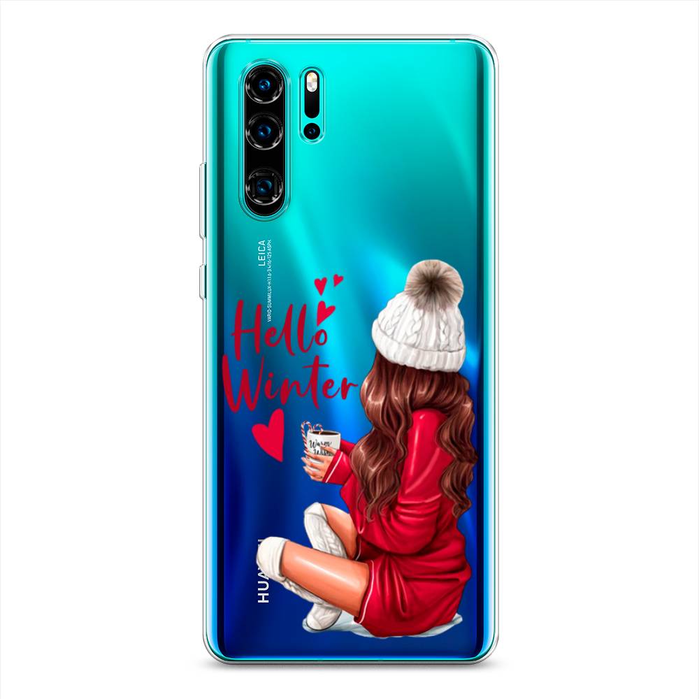 

Чехол на Huawei P30 Pro "Hello winter", Красный;белый;коричневый, 67650-5