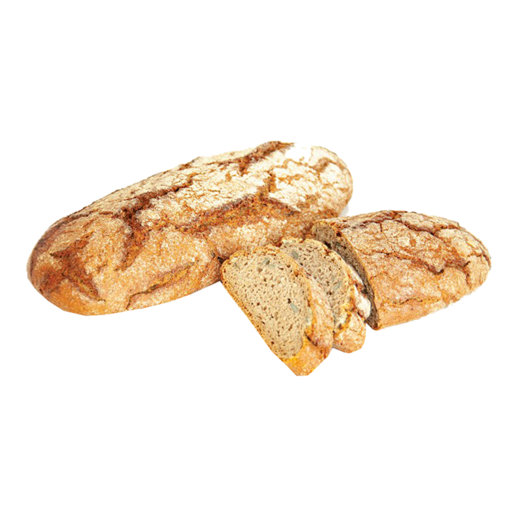 Хлеб Мираторг батон ржано-пшеничный целый с киноа и тыквенными семечками замороженный 300г