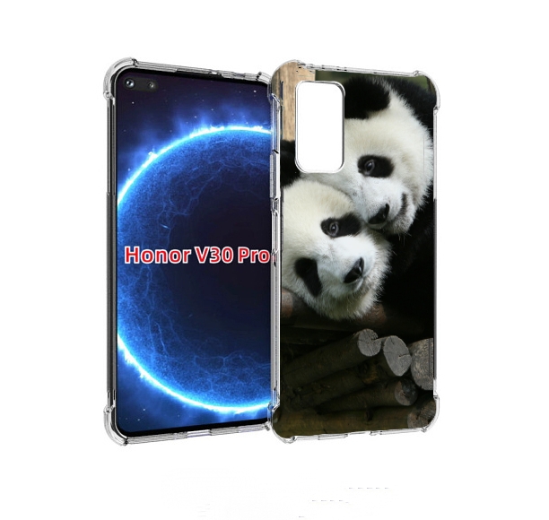 

Чехол бампер MyPads Две-панды для Honor V30 Pro, Прозрачный, Tocco